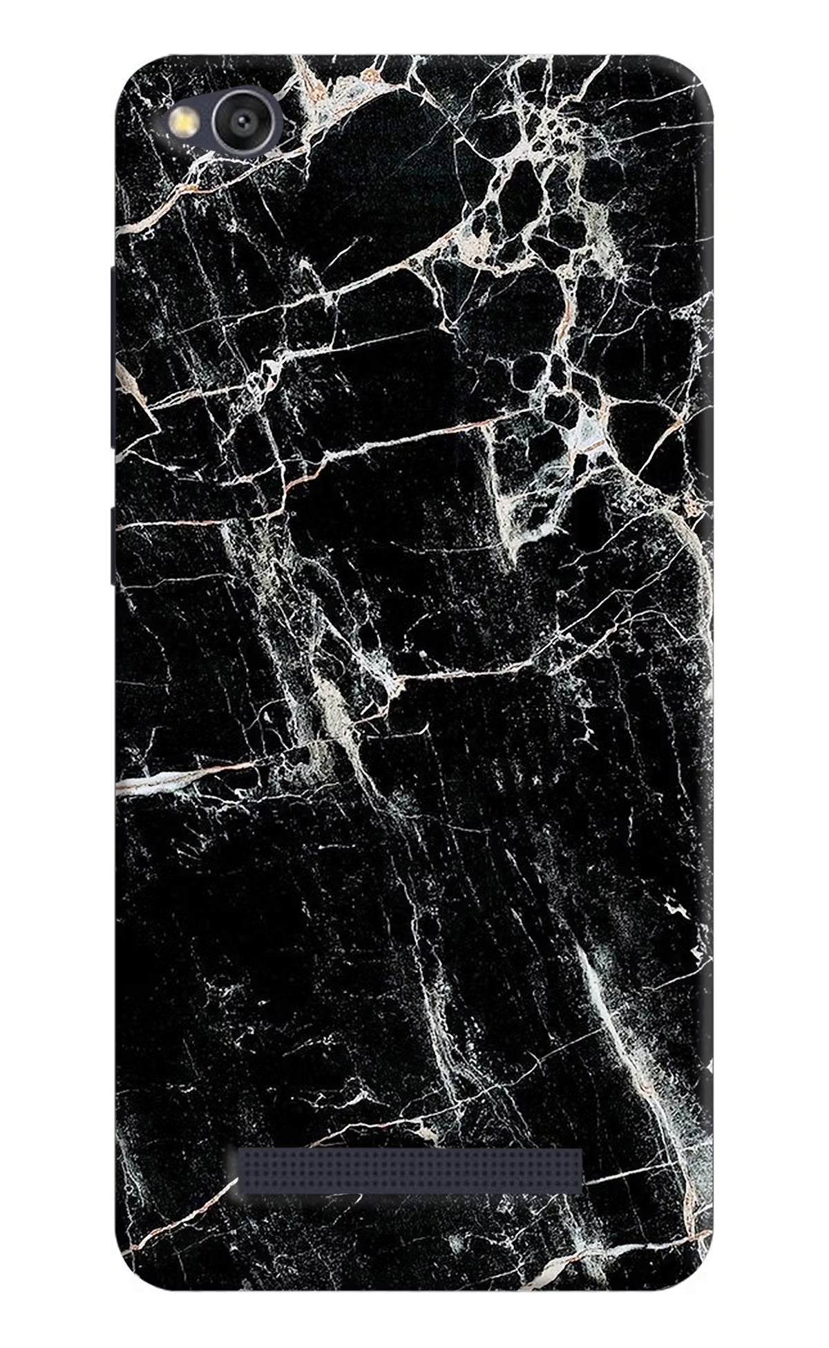 Black Marble Texture Redmi 4A Hard Case Back Cover by Casekaro