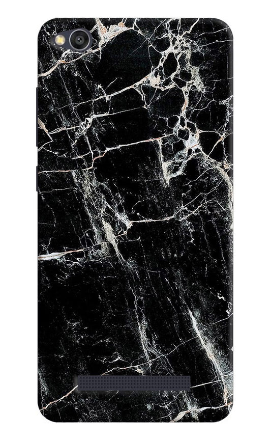 Black Marble Texture Redmi 4A Hard Case Back Cover by Casekaro