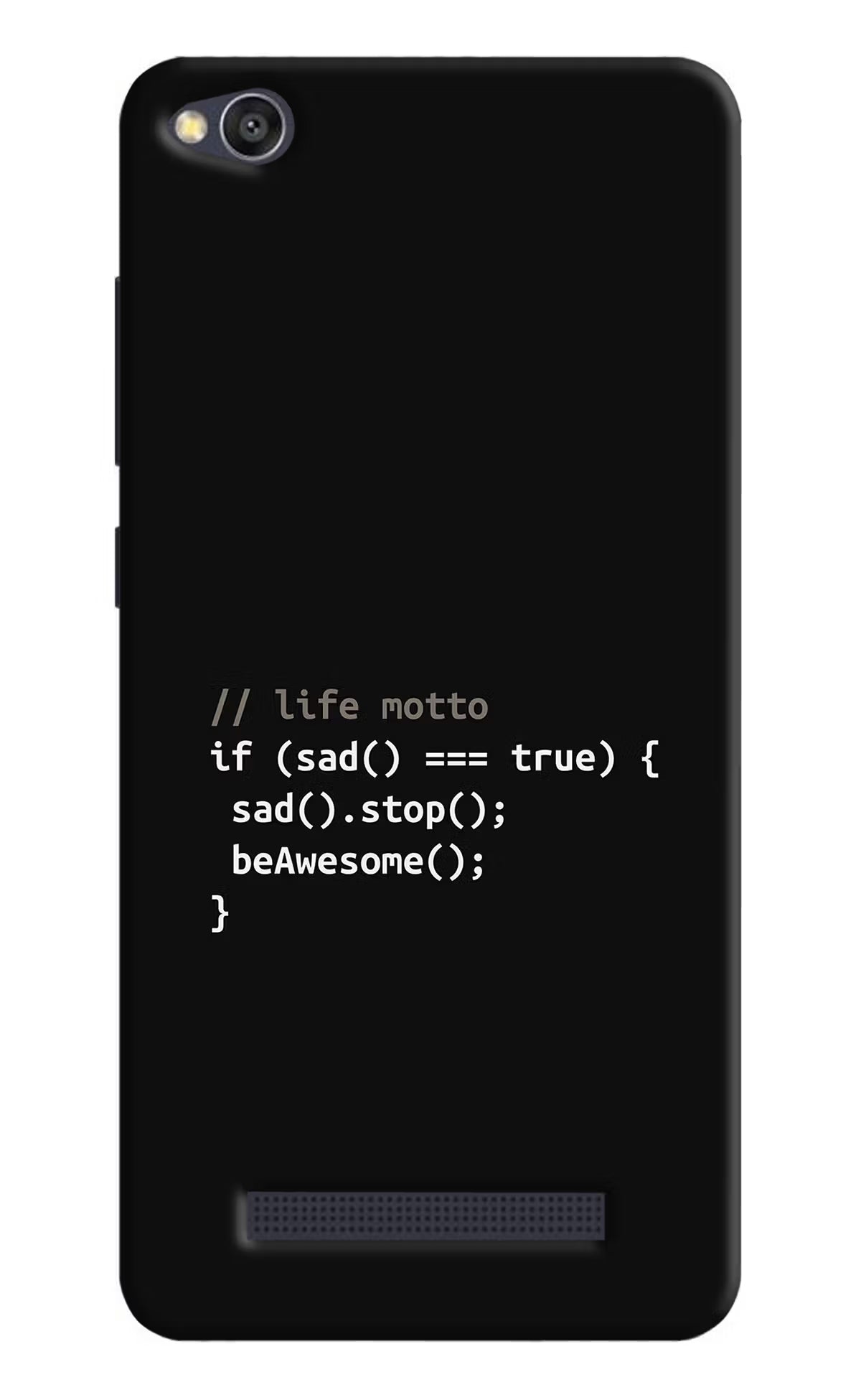 Life Motto Code Redmi 4A Hard Case Back Cover by Casekaro