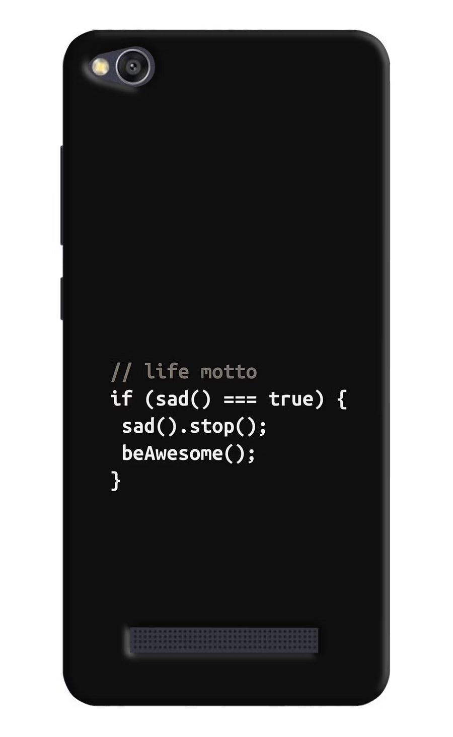Life Motto Code Redmi 4A Back Cover, Hard case