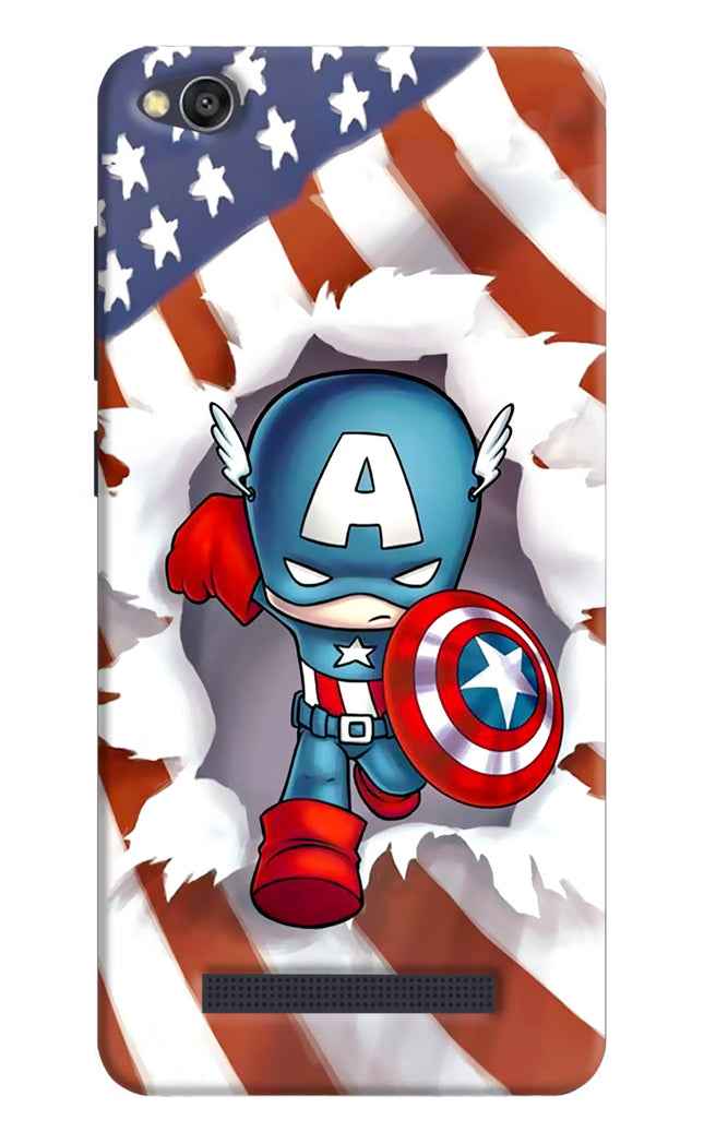 Captain America Redmi 4A Hard Case Back Cover by Casekaro