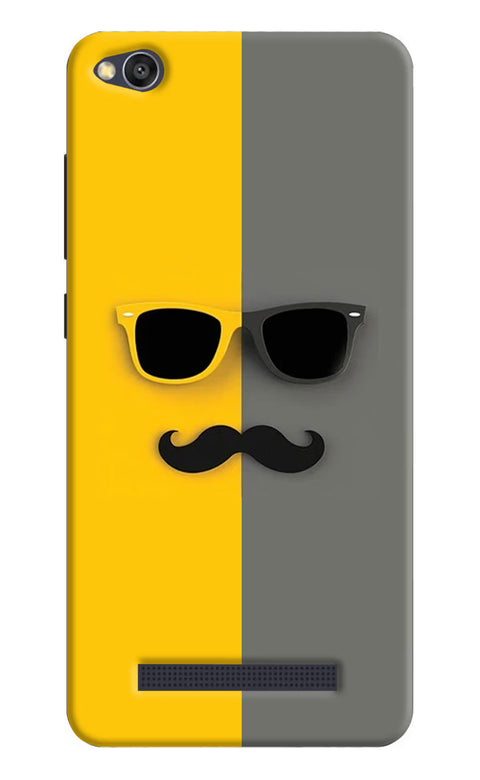 Sunglasses with Mustache Redmi 4A Back Cover
