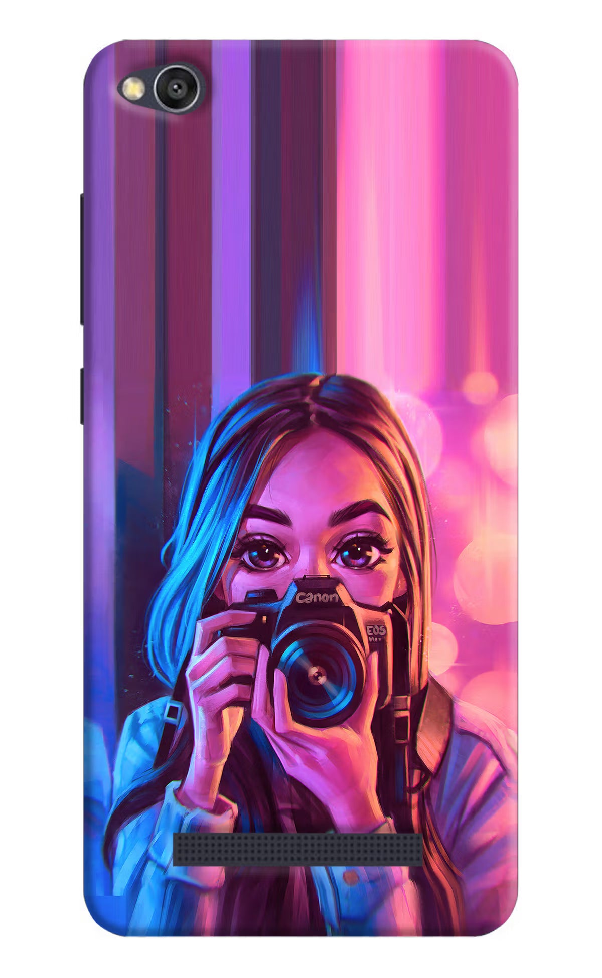 Girl Photographer Redmi 4A Hard Case Back Cover by Casekaro
