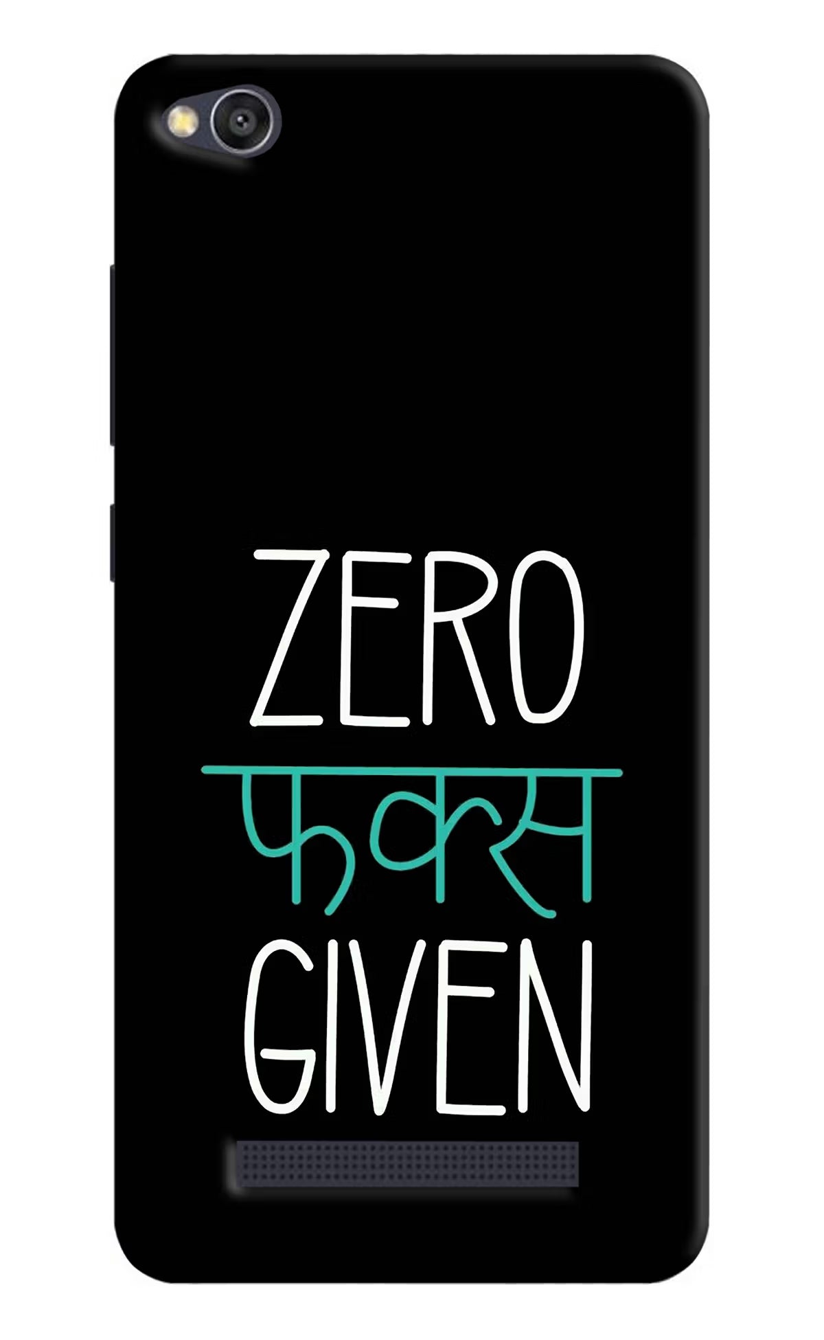 Zero Fucks Given Redmi 4A Hard Case Back Cover by Casekaro