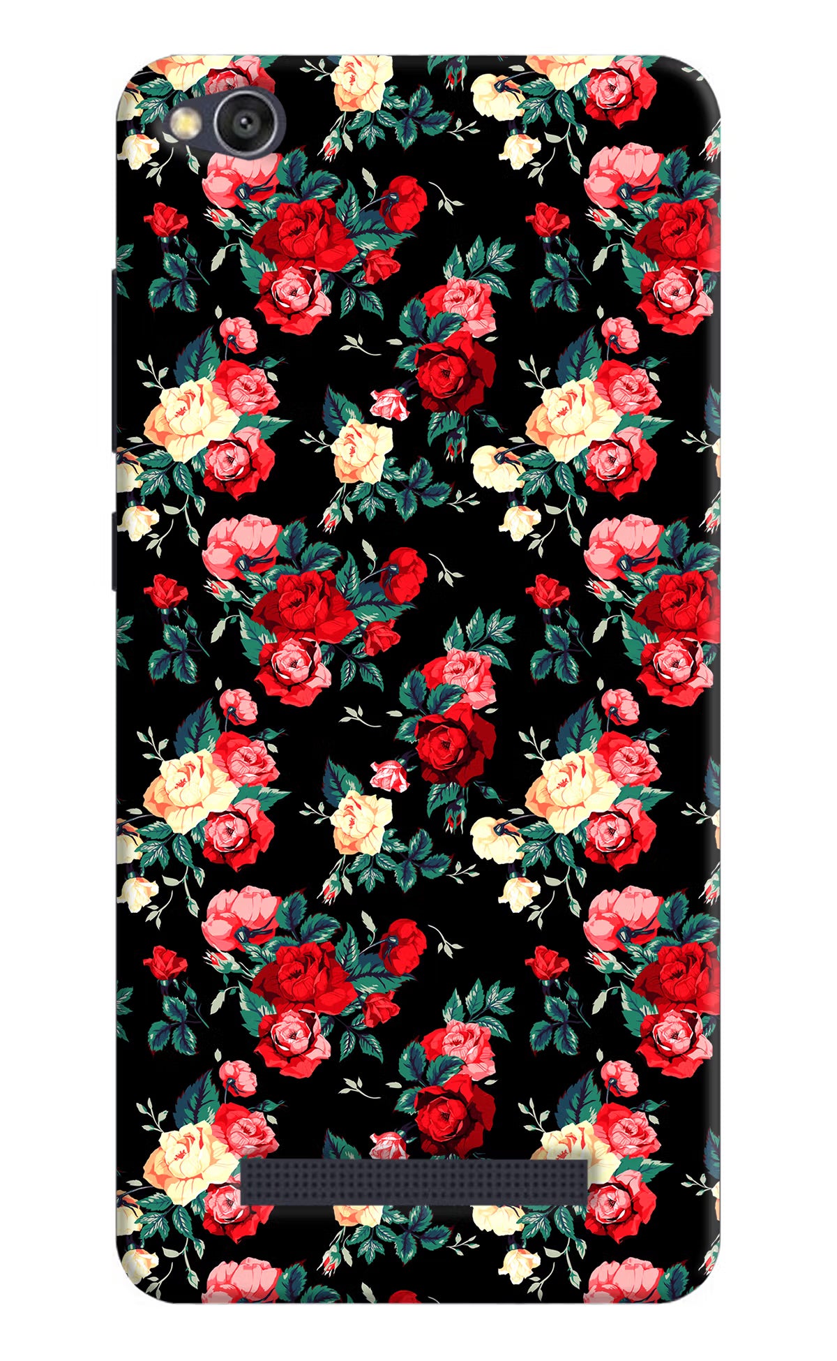 Rose Pattern Redmi 4A Hard Case Back Cover by Casekaro