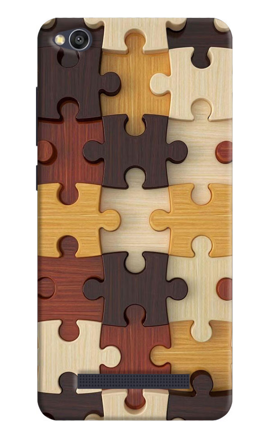 Wooden Puzzle Redmi 4A Back Cover, Hard case