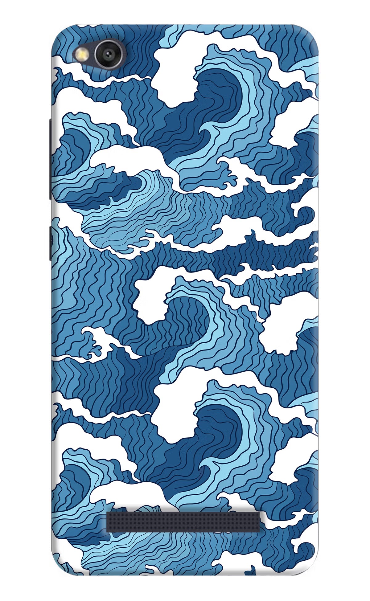 Blue Waves Redmi 4A Hard Case Back Cover by Casekaro