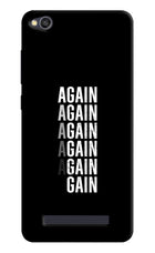 Again Again Gain Redmi 4A Hard Case Back Cover by Casekaro