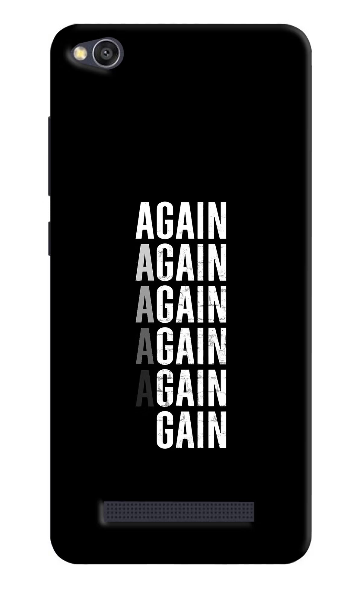 Again Again Gain Redmi 4A Hard Case Back Cover by Casekaro