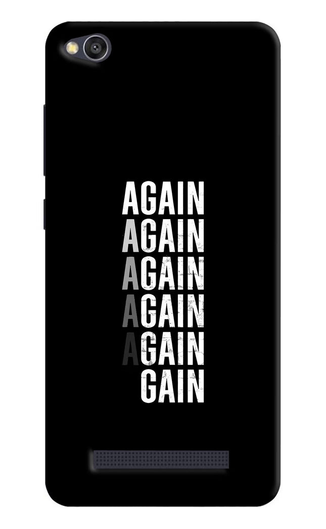 Again Again Gain Redmi 4A Hard Case Back Cover by Casekaro