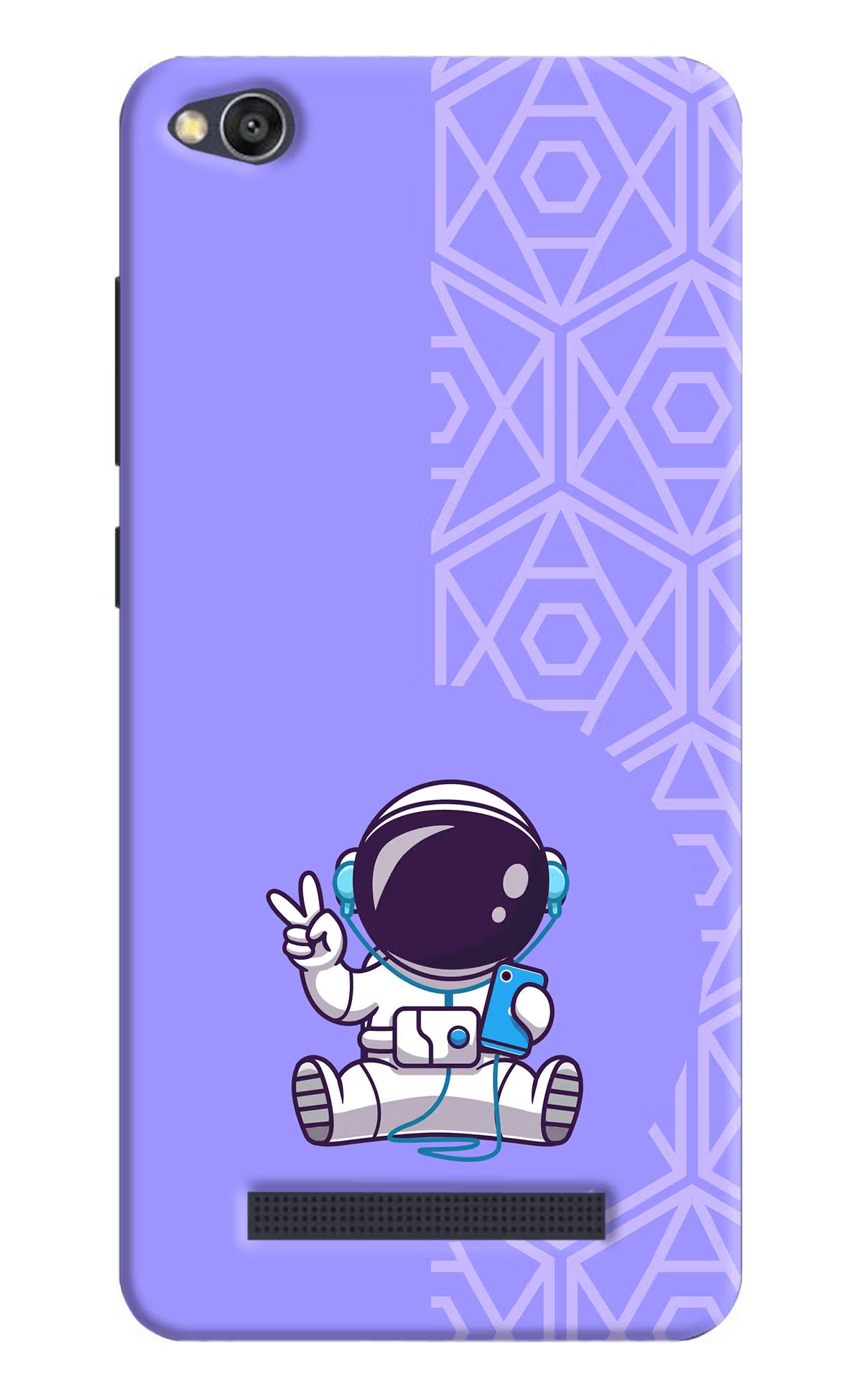 Cute Astronaut Chilling Redmi 4A Hard Case Back Cover by Casekaro