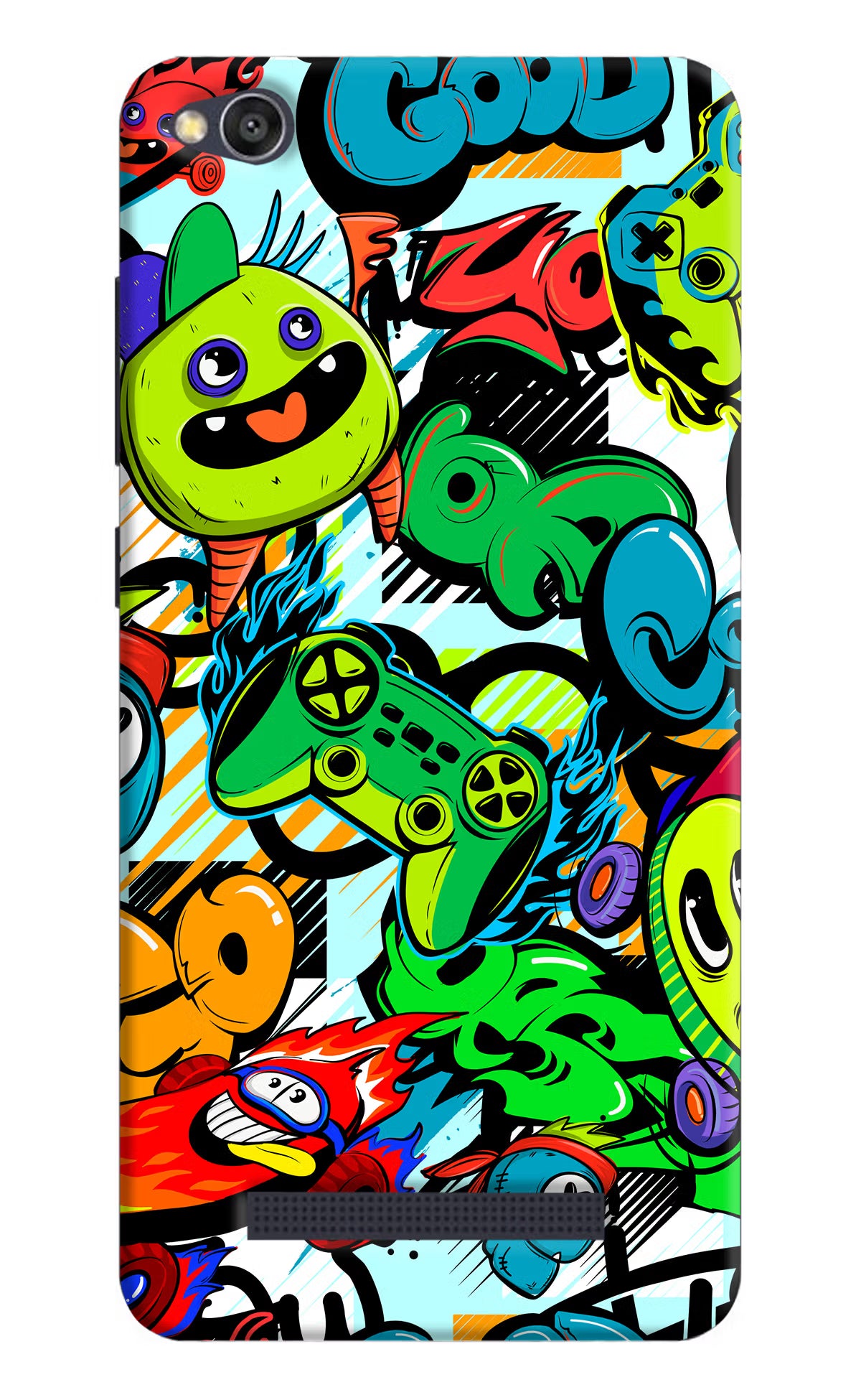 Game Doodle Redmi 4A Hard Case Back Cover by Casekaro