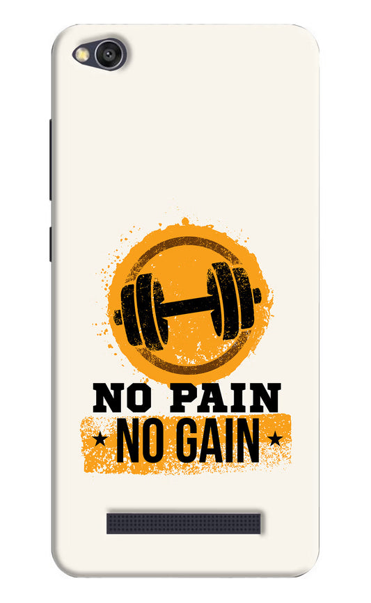 No Pain No Gain Redmi 4A Hard Case Back Cover by Casekaro