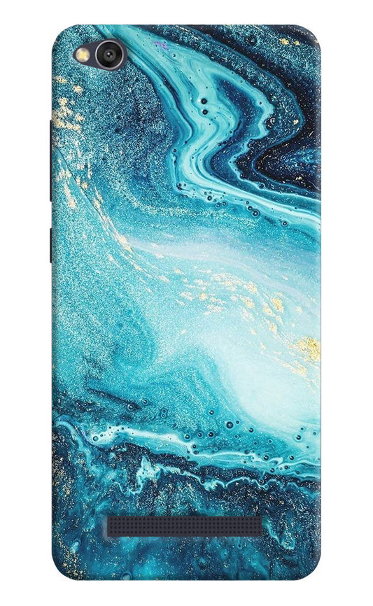 Blue Glitter Marble Redmi 4A Hard Case Back Cover by Casekaro