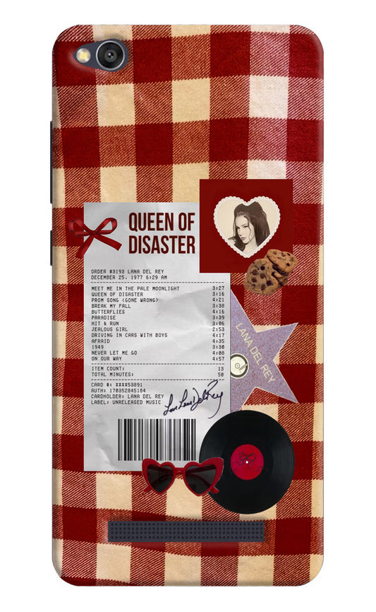 Queen of Disaster Redmi 4A Hard Case Back Cover by Casekaro