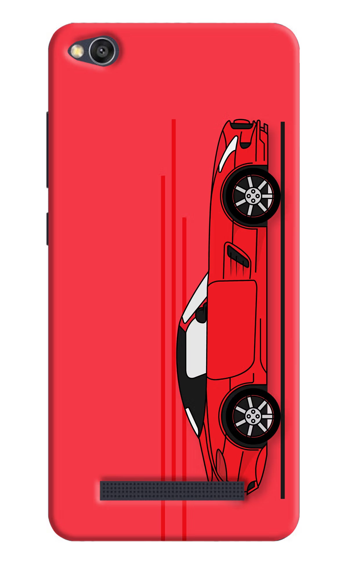 Red Velocity Redmi 4A Hard Case Back Cover by Casekaro