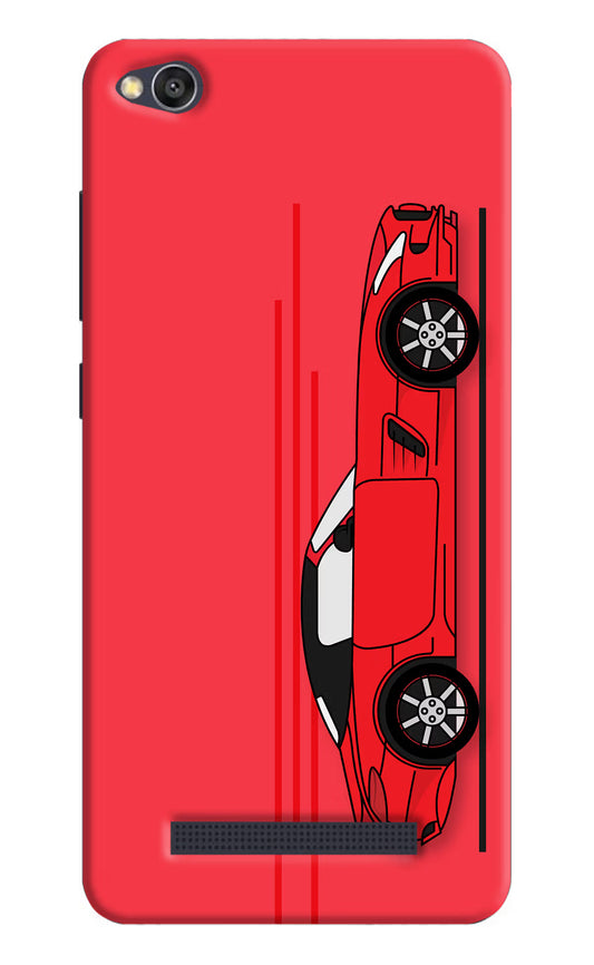 Red Velocity Redmi 4A Hard Case Back Cover by Casekaro