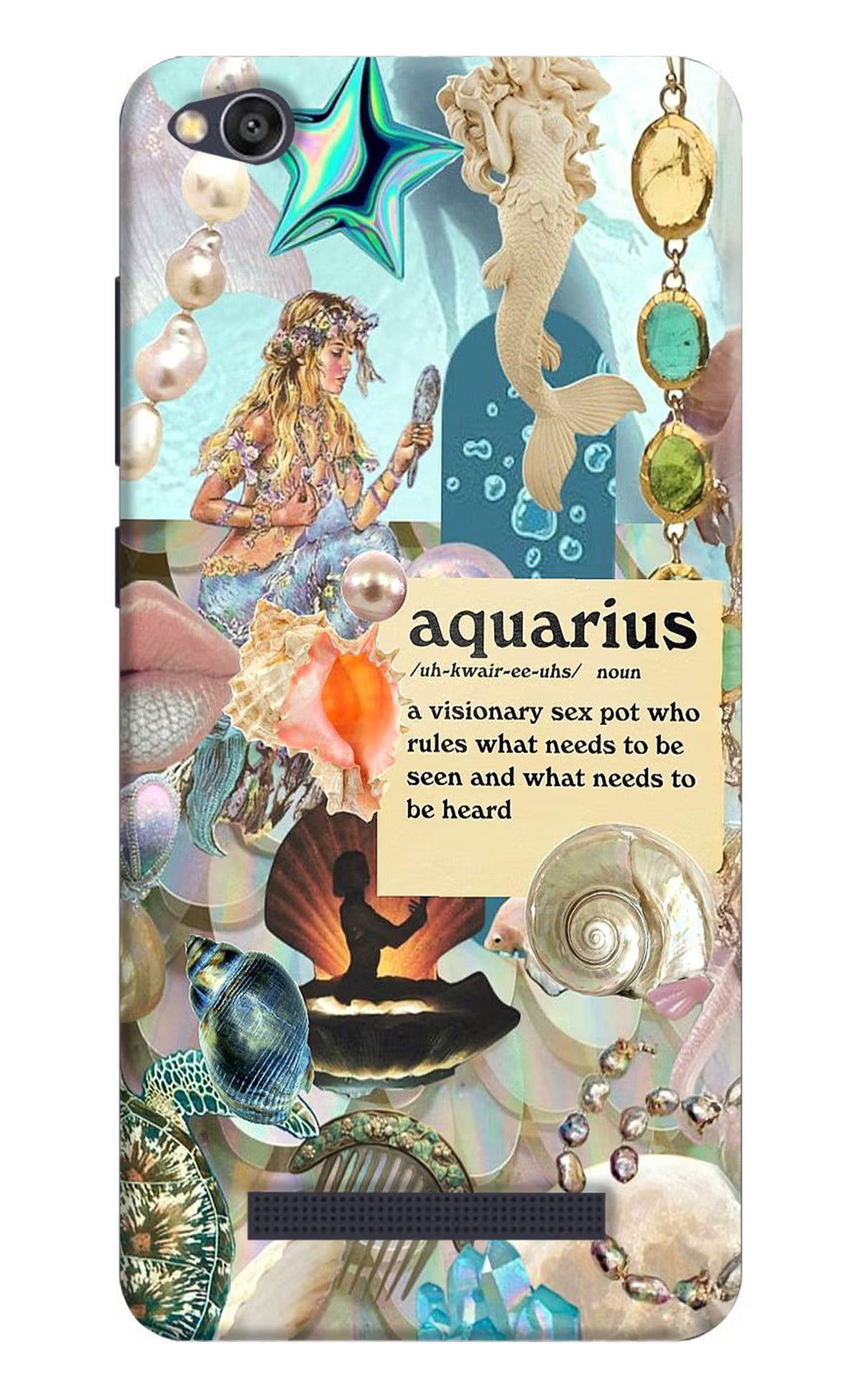 Aquarius Zodiac Redmi 4A Hard Case Back Cover by Casekaro