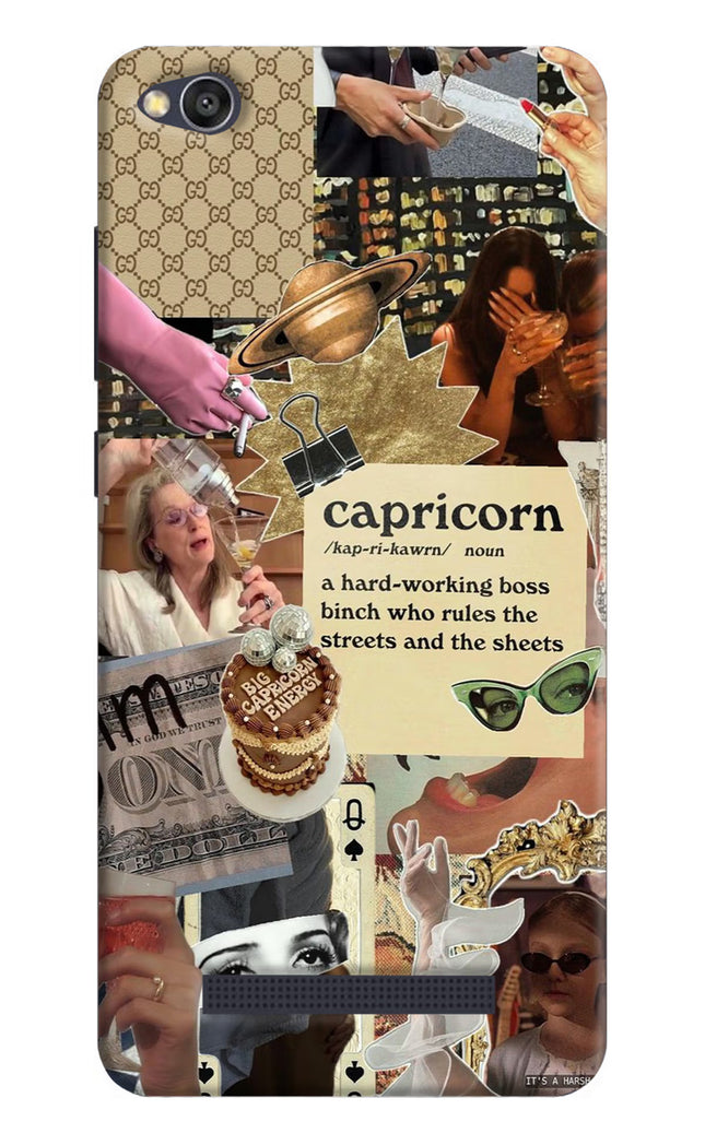 Capricorn Zodiac Redmi 4A Hard Case Back Cover by Casekaro