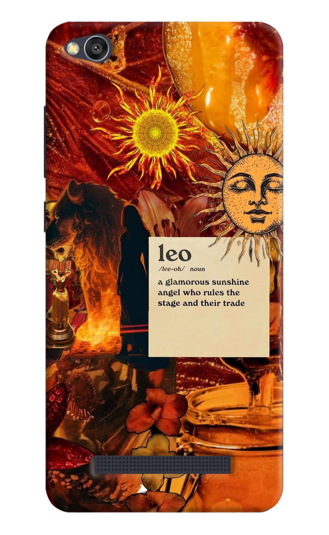 Leo Zodiac Redmi 4A Hard Case Back Cover by Casekaro