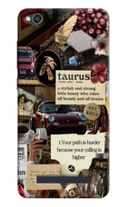 Taurus Zodiac Redmi 4A Hard Case Back Cover by Casekaro