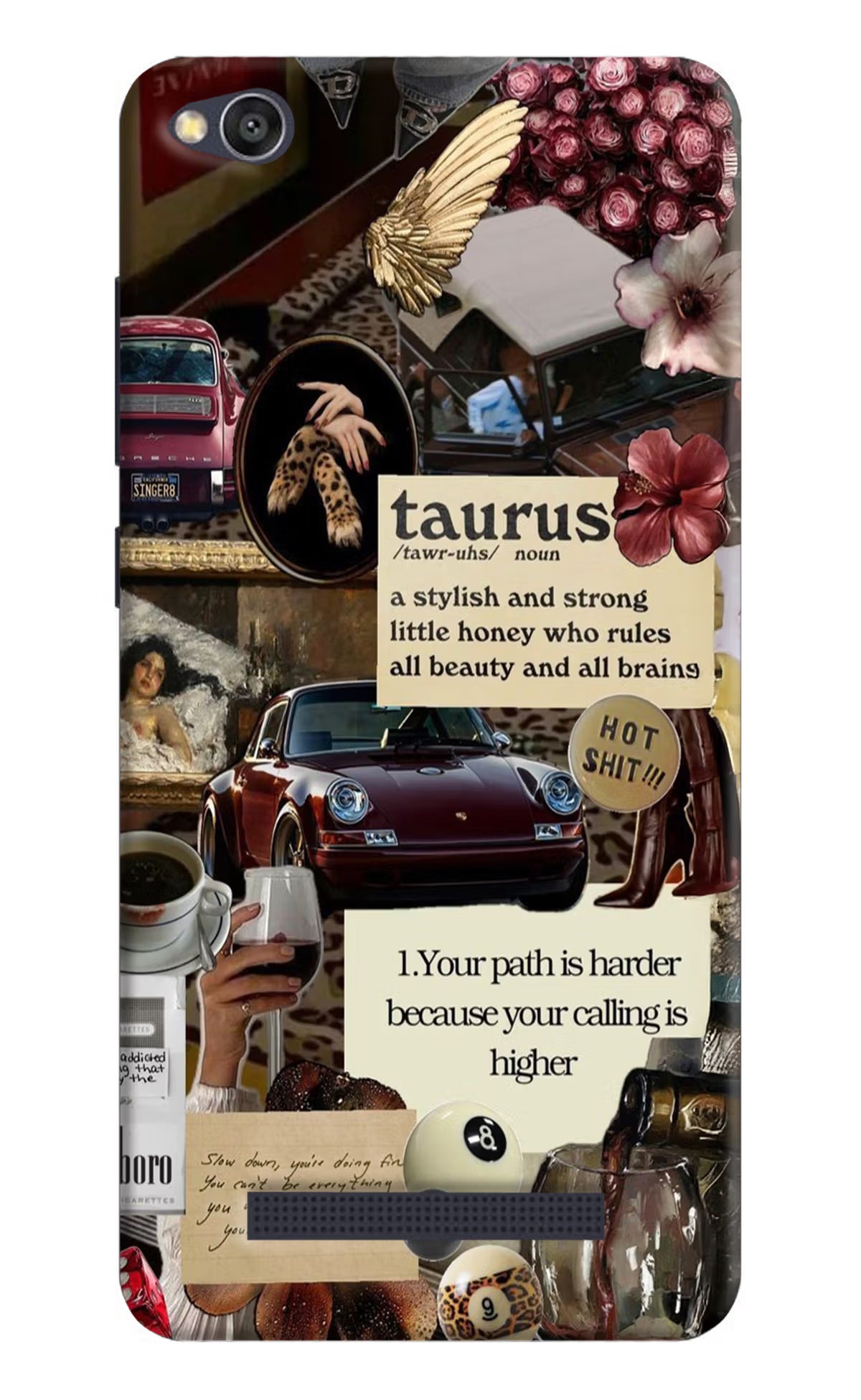 Taurus Zodiac Redmi 4A Hard Case Back Cover by Casekaro