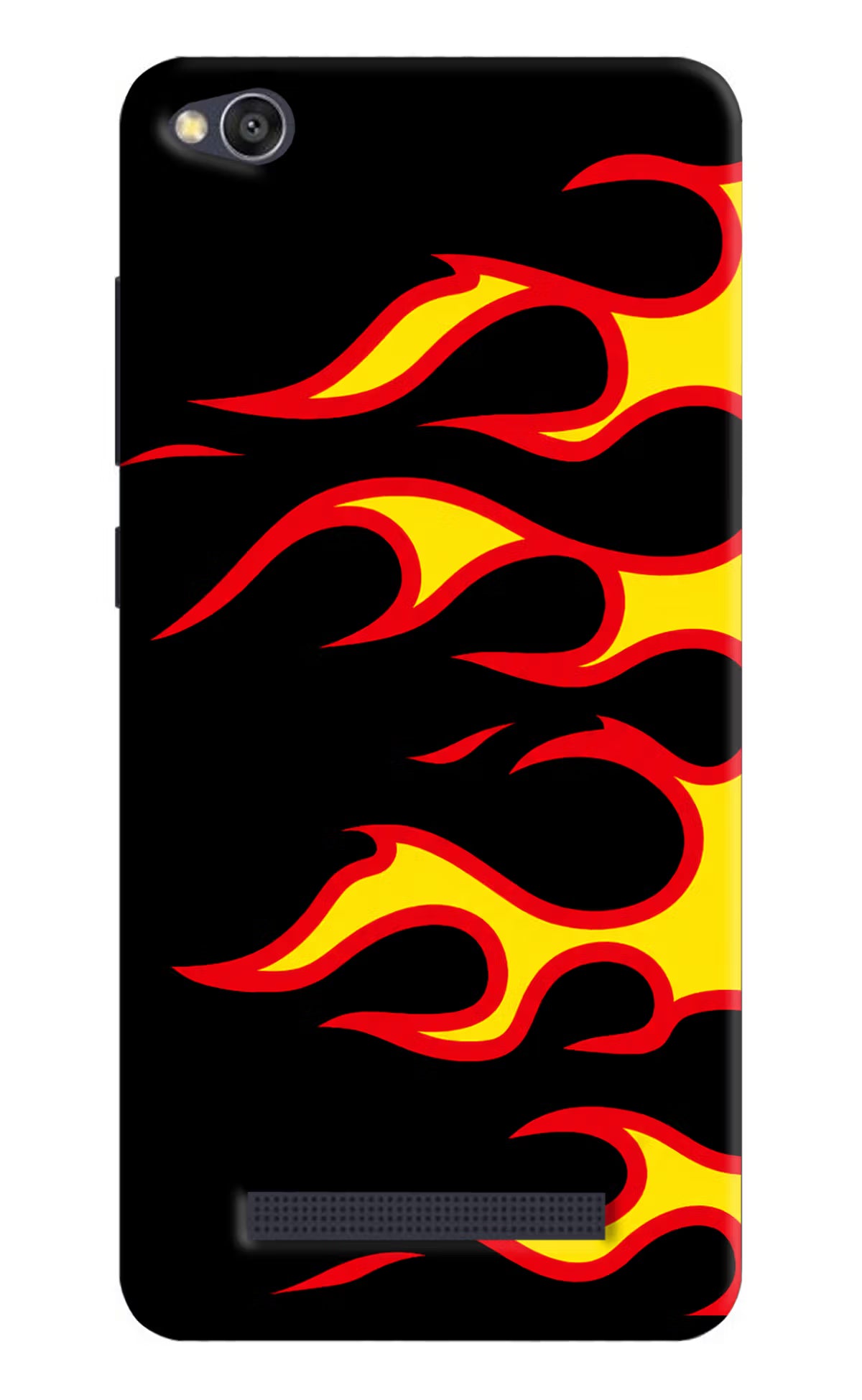 Side Sweep Flames Redmi 4A Hard Case Back Cover by Casekaro