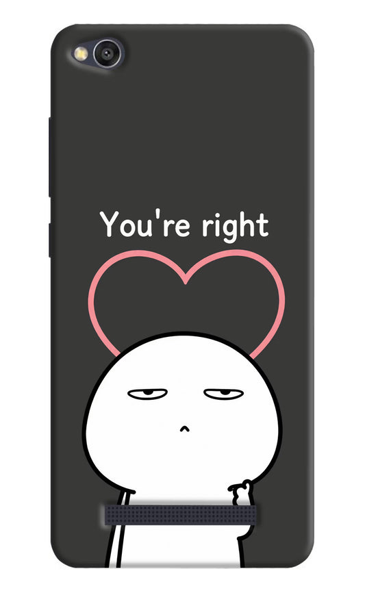 You're Right Redmi 4A Hard Case Back Cover by Casekaro