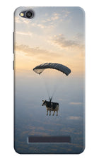 Skydiving Cow Redmi 4A Hard Case Back Cover by Casekaro