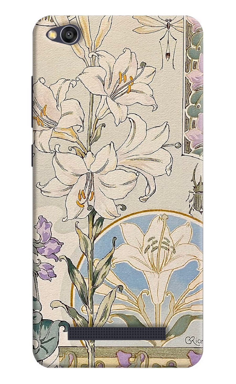White Lily Redmi 4A Back Cover, Hard case