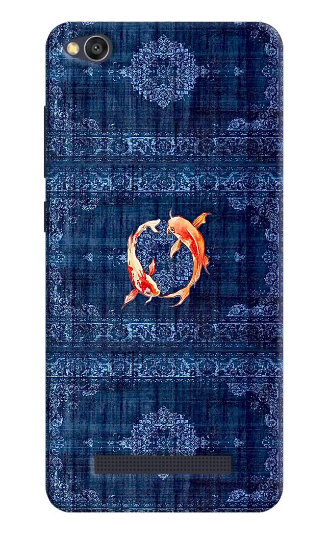 Koi Blue Redmi 4A Hard Case Back Cover by Casekaro