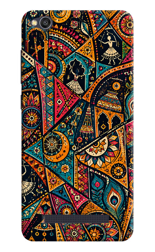 Folk Print Redmi 4A Hard Case Back Cover by Casekaro