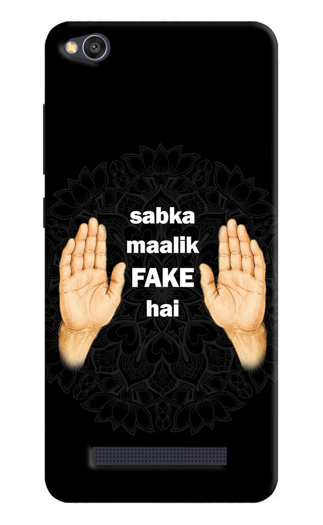 Sabka Malik Fake Redmi 4A Hard Case Back Cover by Casekaro