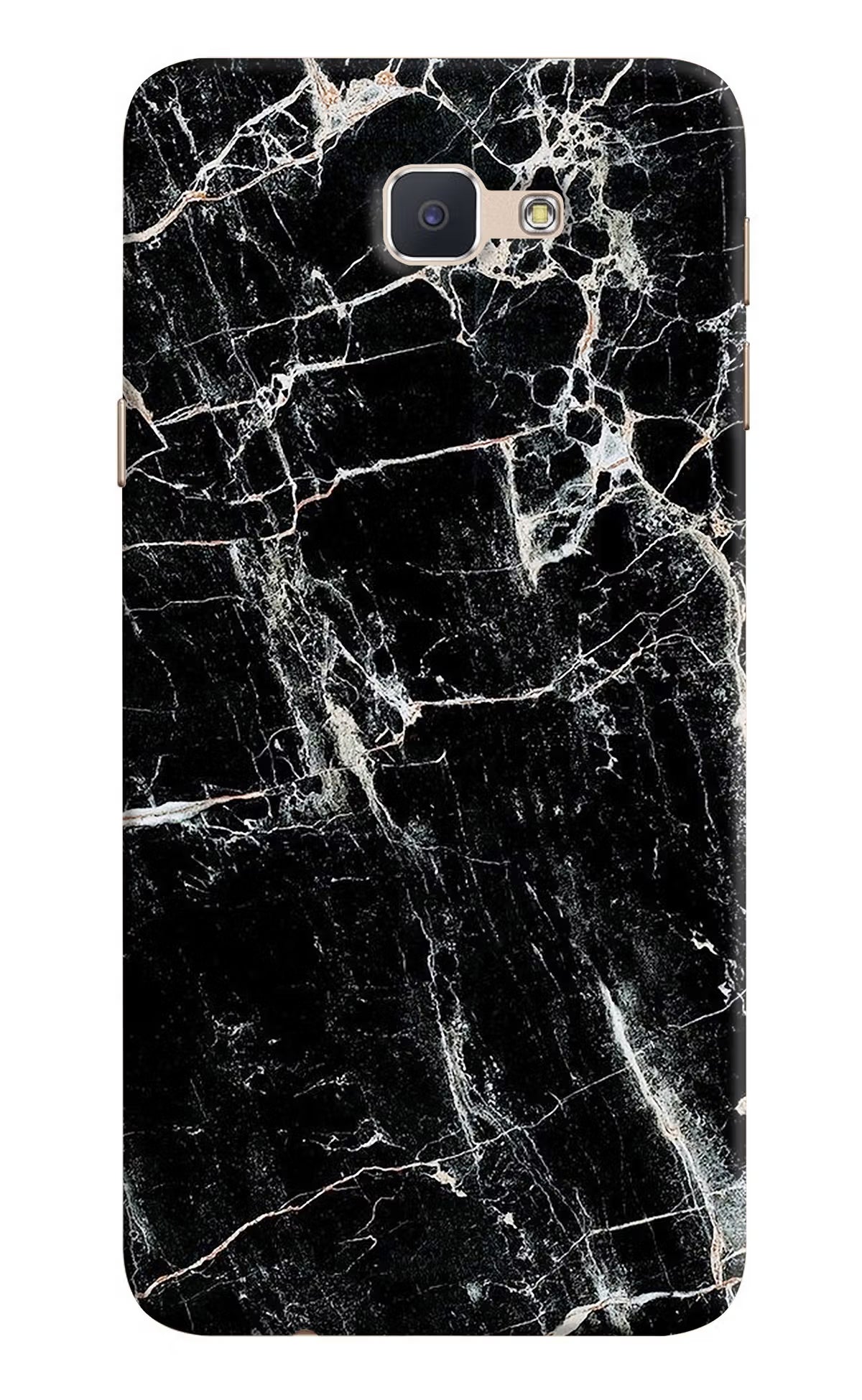 Black Marble Texture Samsung J7 Prime Hard Case Back Cover by Casekaro