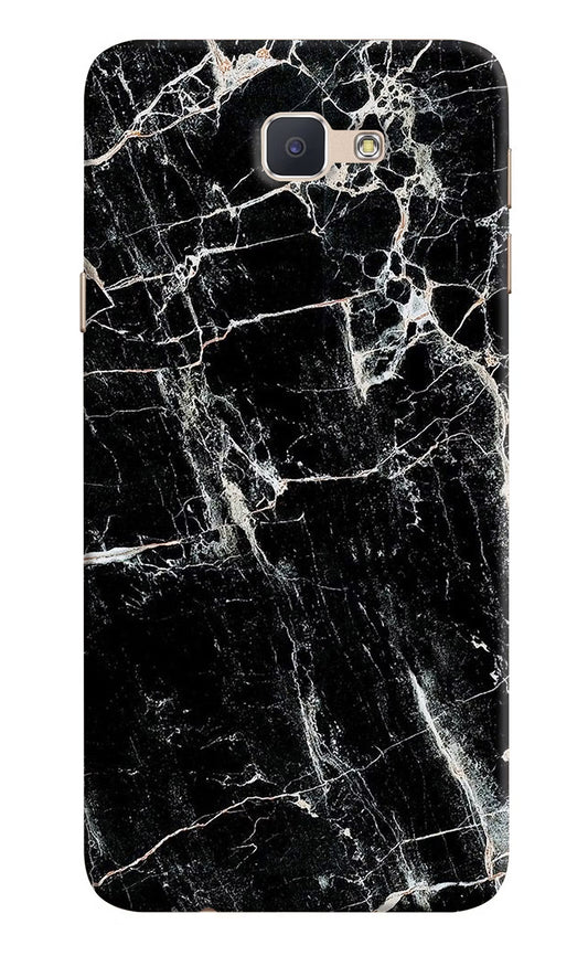 Black Marble Texture Samsung J7 Prime Hard Case Back Cover by Casekaro