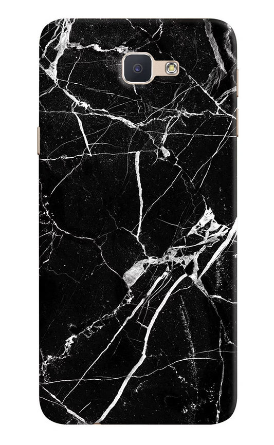 Black Marble Pattern Samsung J7 Prime Hard Case Back Cover by Casekaro