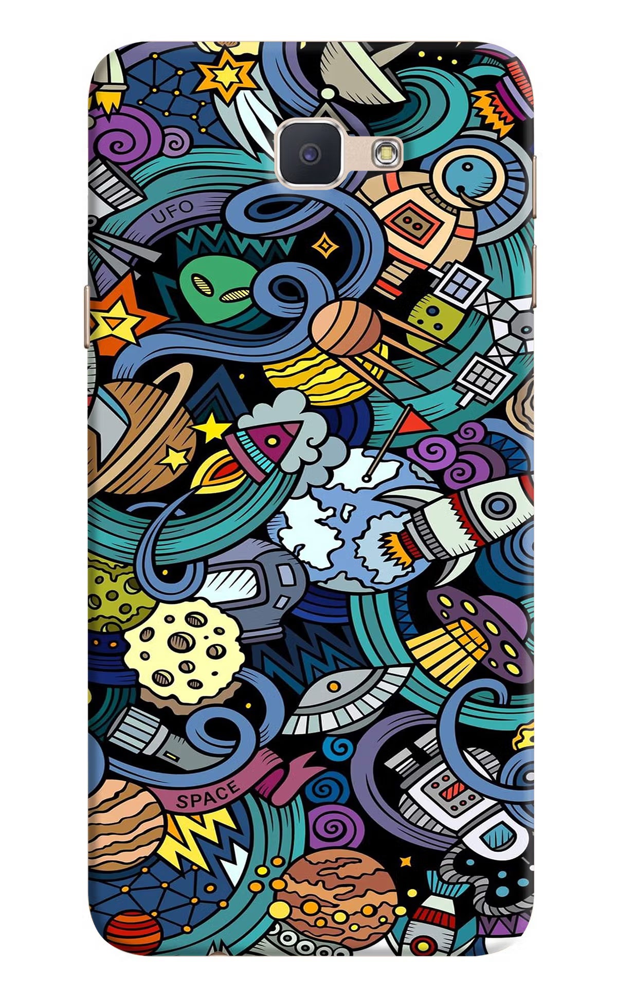 Space Abstract Samsung J7 Prime Hard Case Back Cover by Casekaro