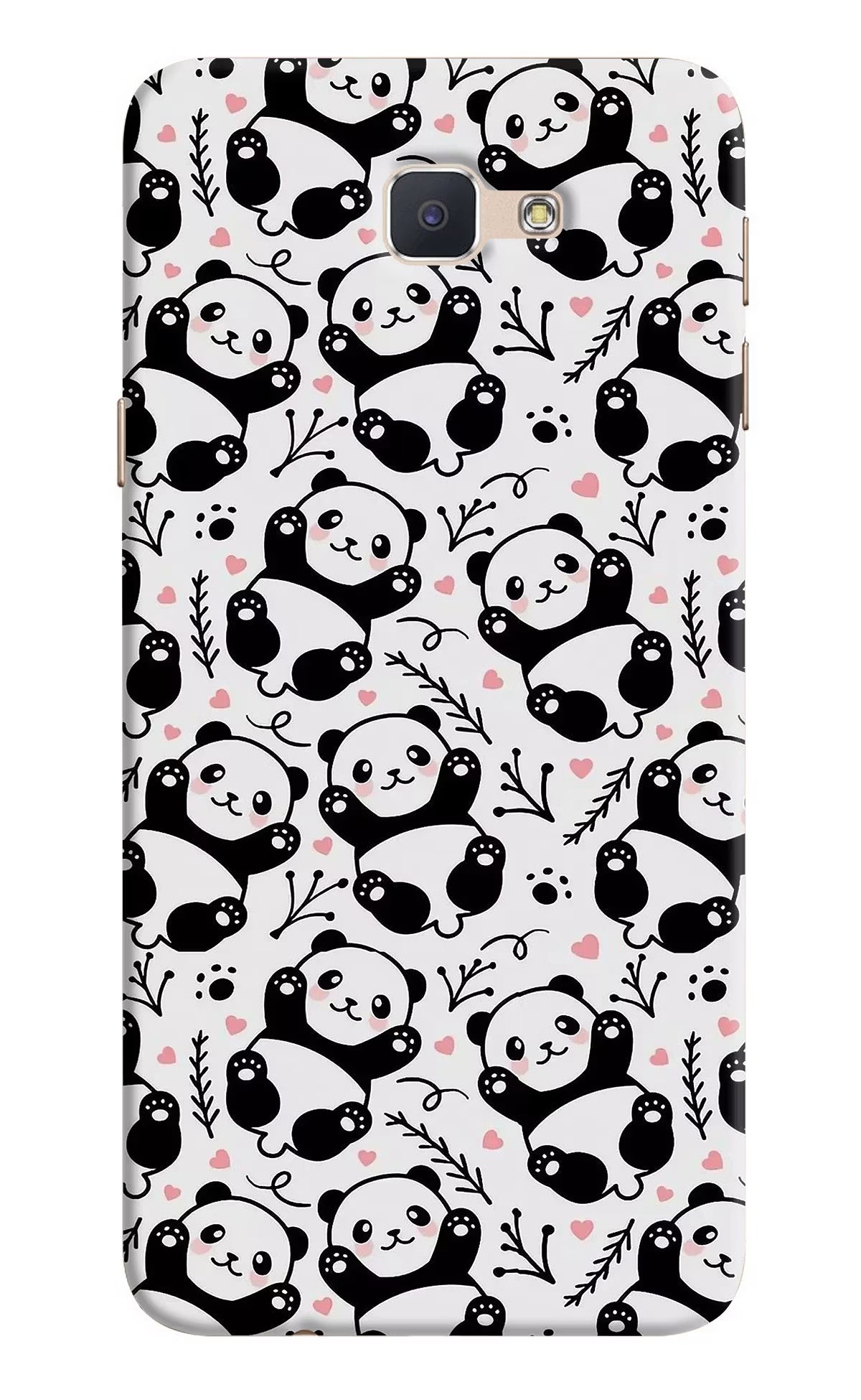 Cute Panda Samsung J7 Prime Hard Case Back Cover by Casekaro