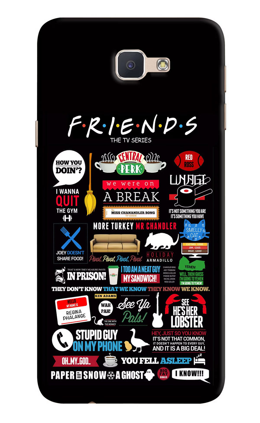 FRIENDS Samsung J7 Prime Back Cover, Hard case