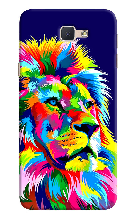 Vector Art Lion Samsung J7 Prime Hard Case Back Cover by Casekaro
