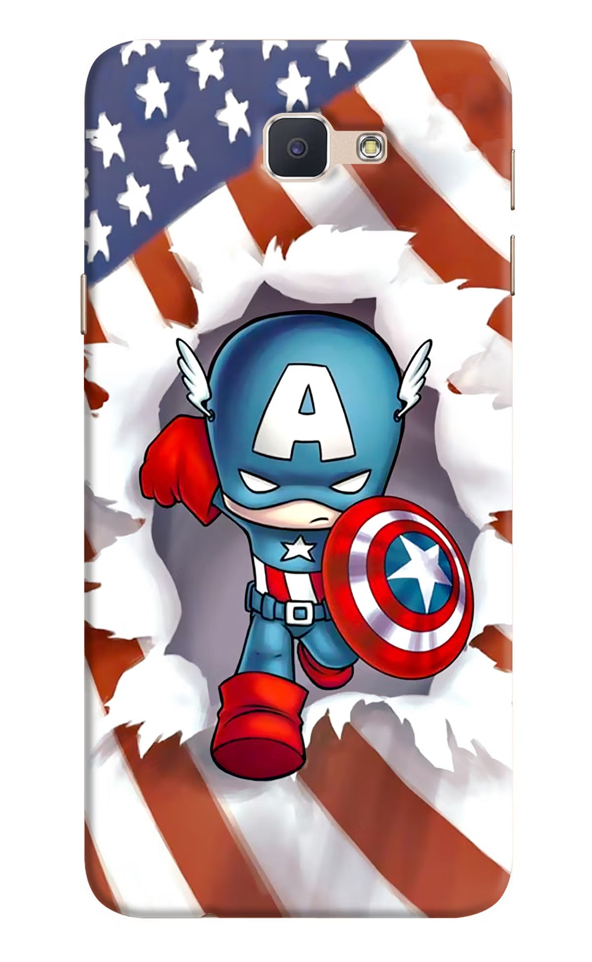Captain America Samsung J7 Prime Hard Case Back Cover by Casekaro