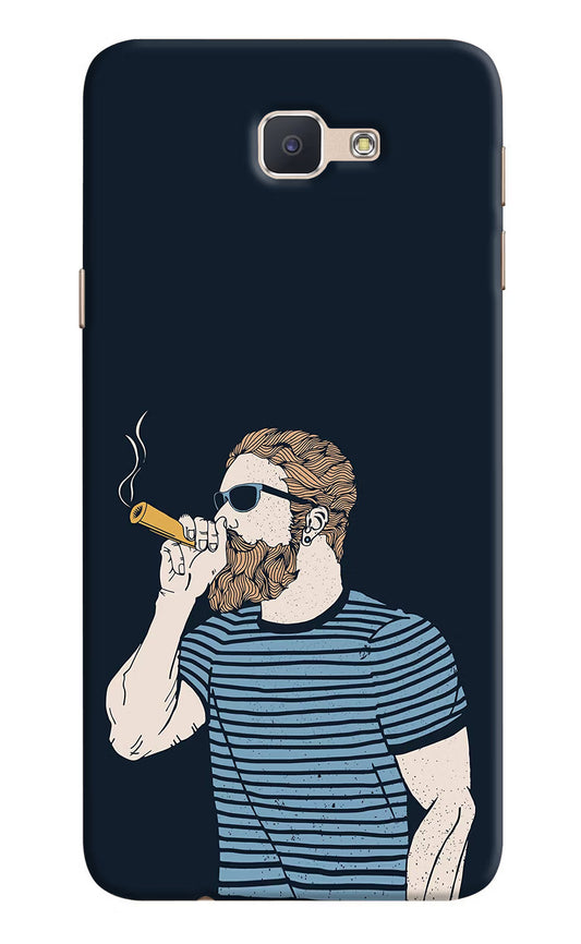 Smoking Samsung J7 Prime Hard Case Back Cover by Casekaro
