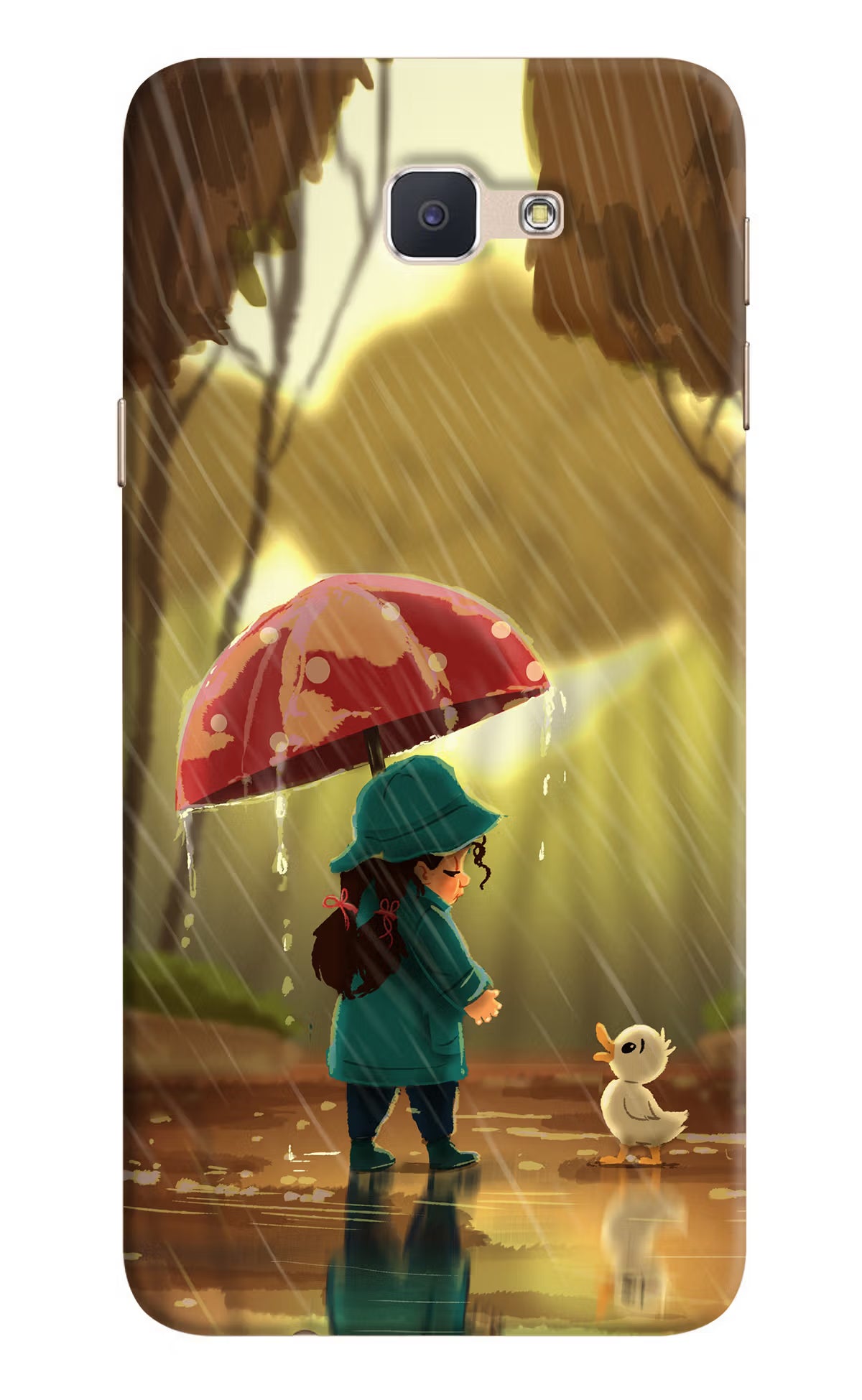 Rainy Day Samsung J7 Prime Hard Case Back Cover by Casekaro