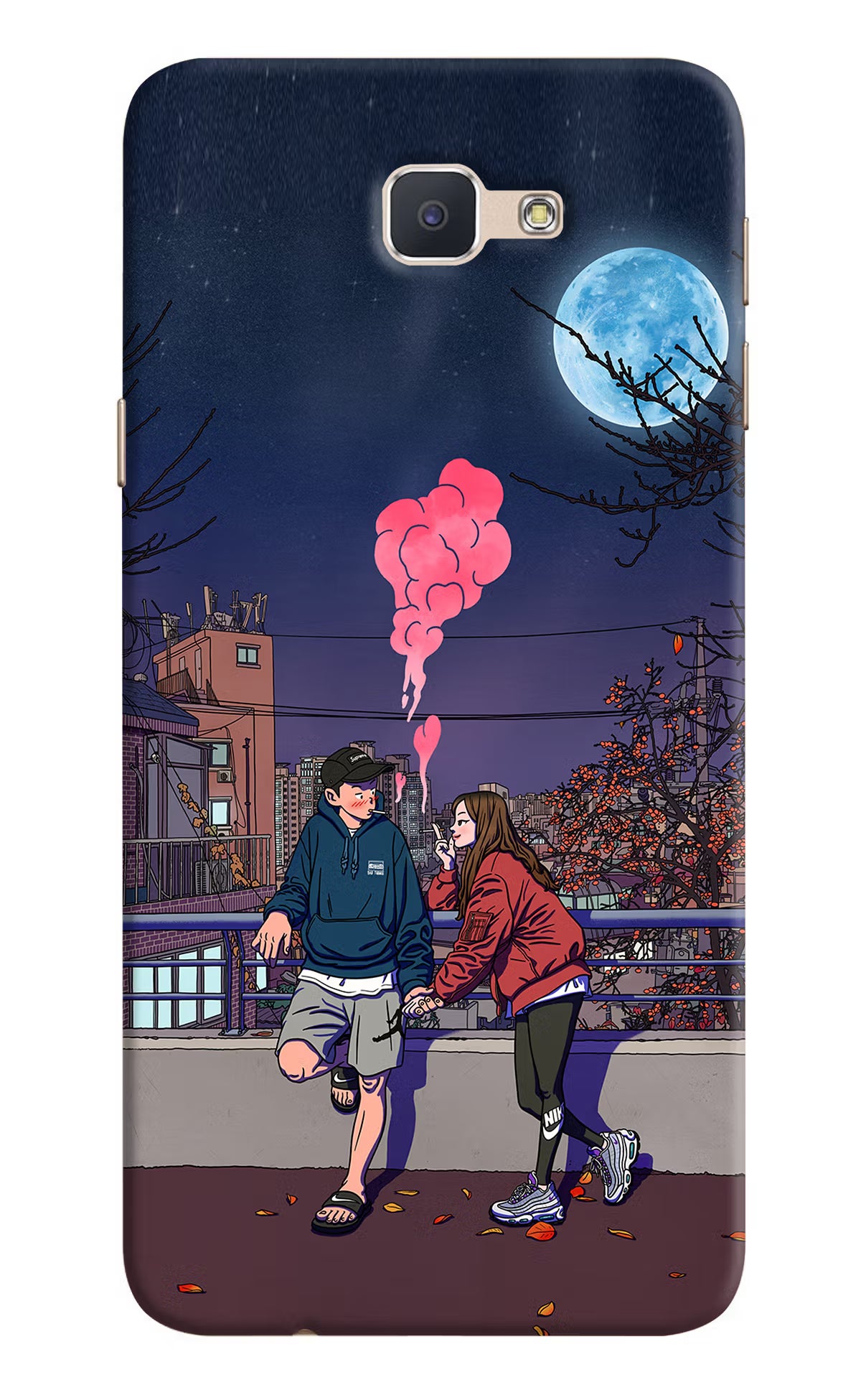 Chilling Couple Samsung J7 Prime Hard Case Back Cover by Casekaro