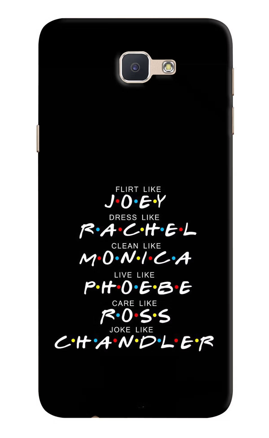 FRIENDS Character Samsung J7 Prime Back Cover, Hard case