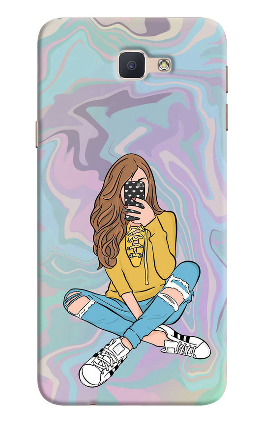 Selfie Girl Samsung J7 Prime Hard Case Back Cover by Casekaro