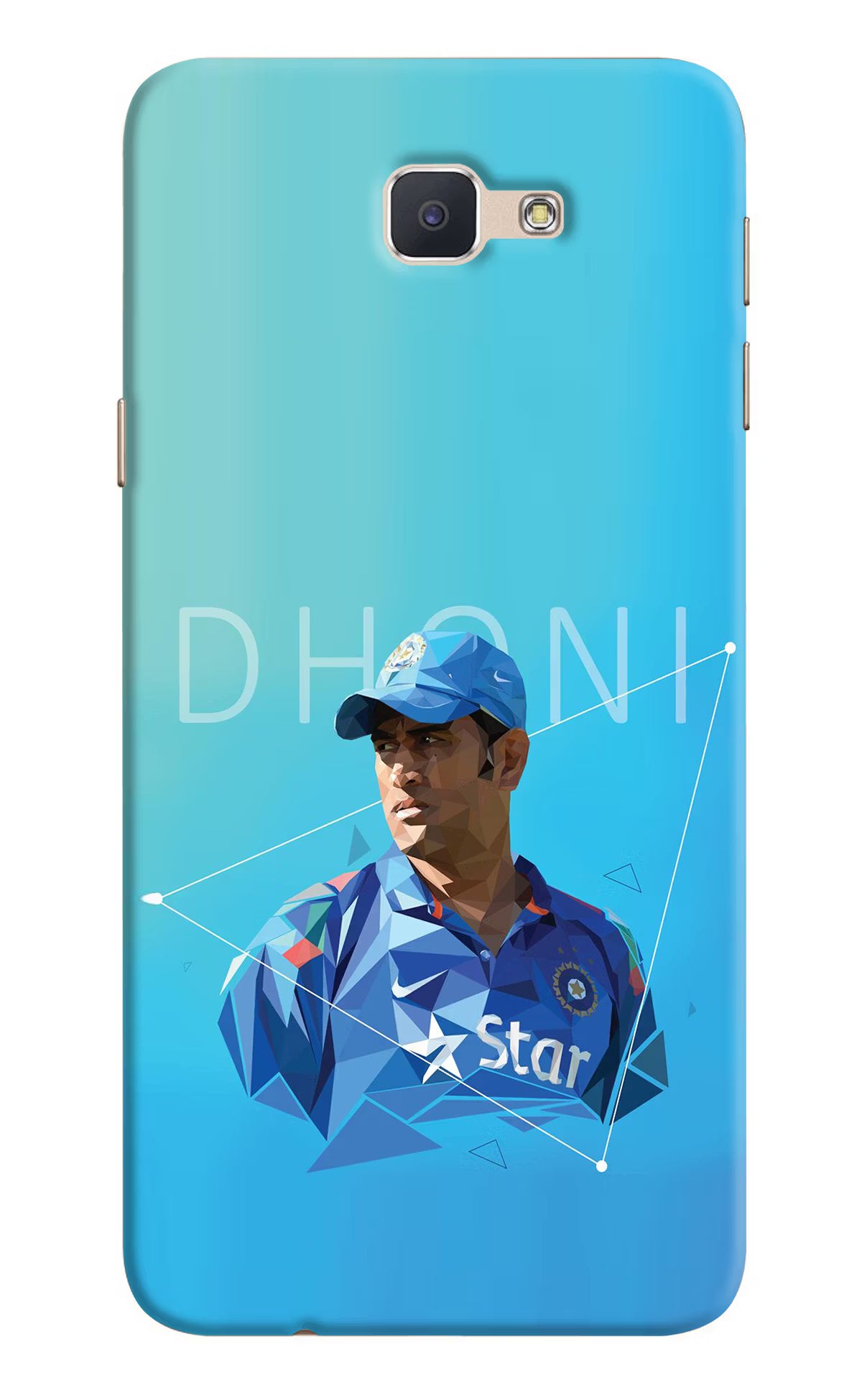 Dhoni Artwork Samsung J7 Prime Hard Case Back Cover by Casekaro