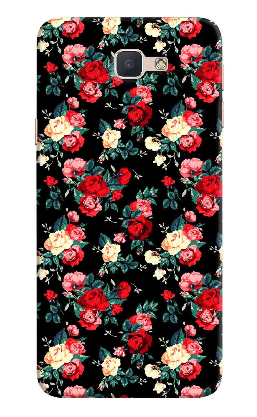 Rose Pattern Samsung J7 Prime Back Cover, Hard case