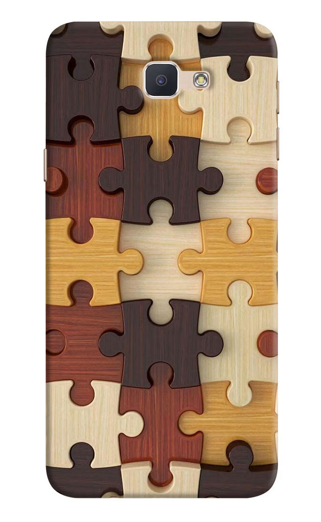 Wooden Puzzle Samsung J7 Prime Hard Case Back Cover by Casekaro