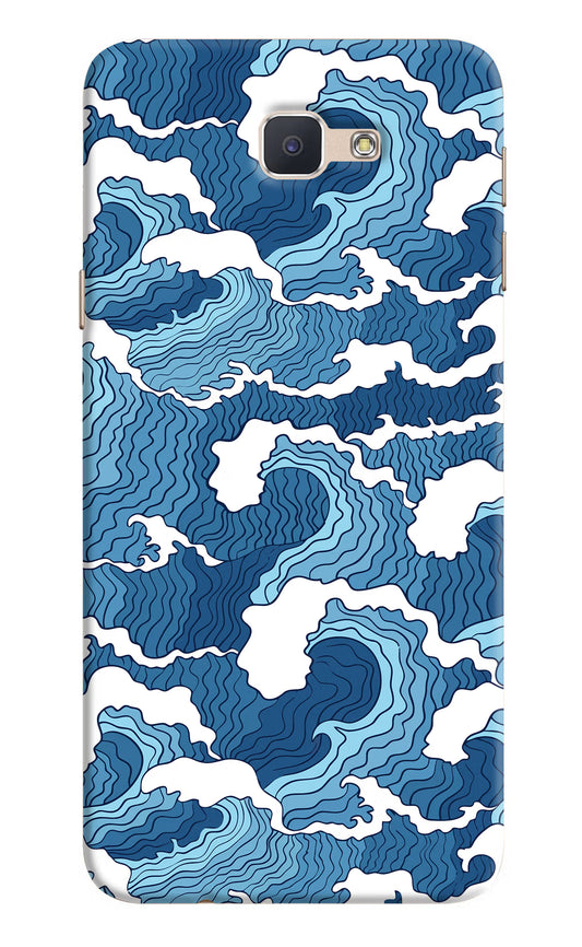 Blue Waves Samsung J7 Prime Hard Case Back Cover by Casekaro